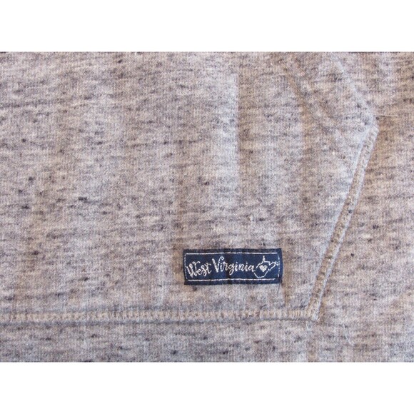 State of Mine Pullover Hoodie West Virginia Heather Gray Rolled Hem Size M - Picture 4 of 5